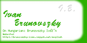 ivan brunovszky business card